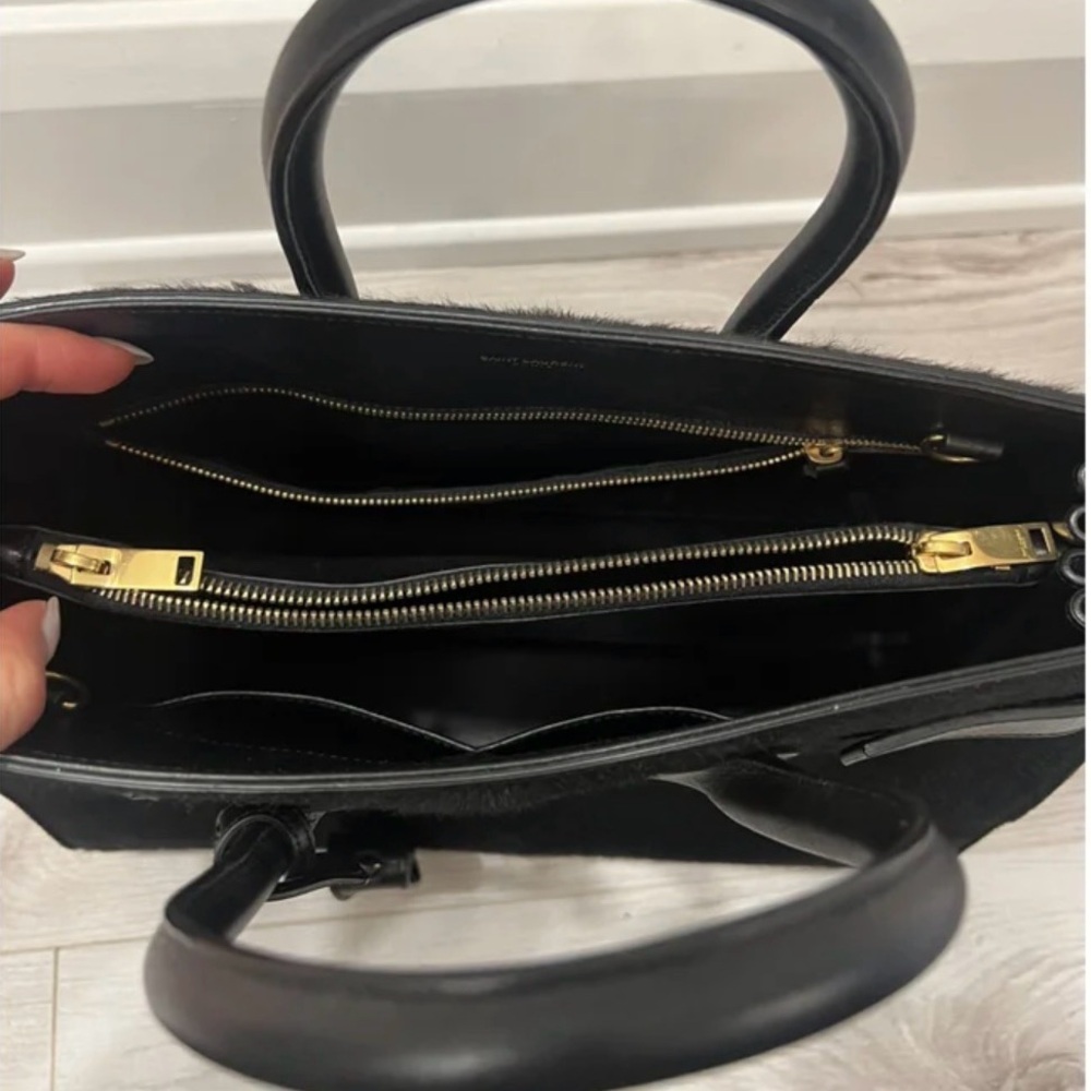 Saint Laurent Sac de Jour pony-style calfskin handbag RARE - Picture 10 of 12